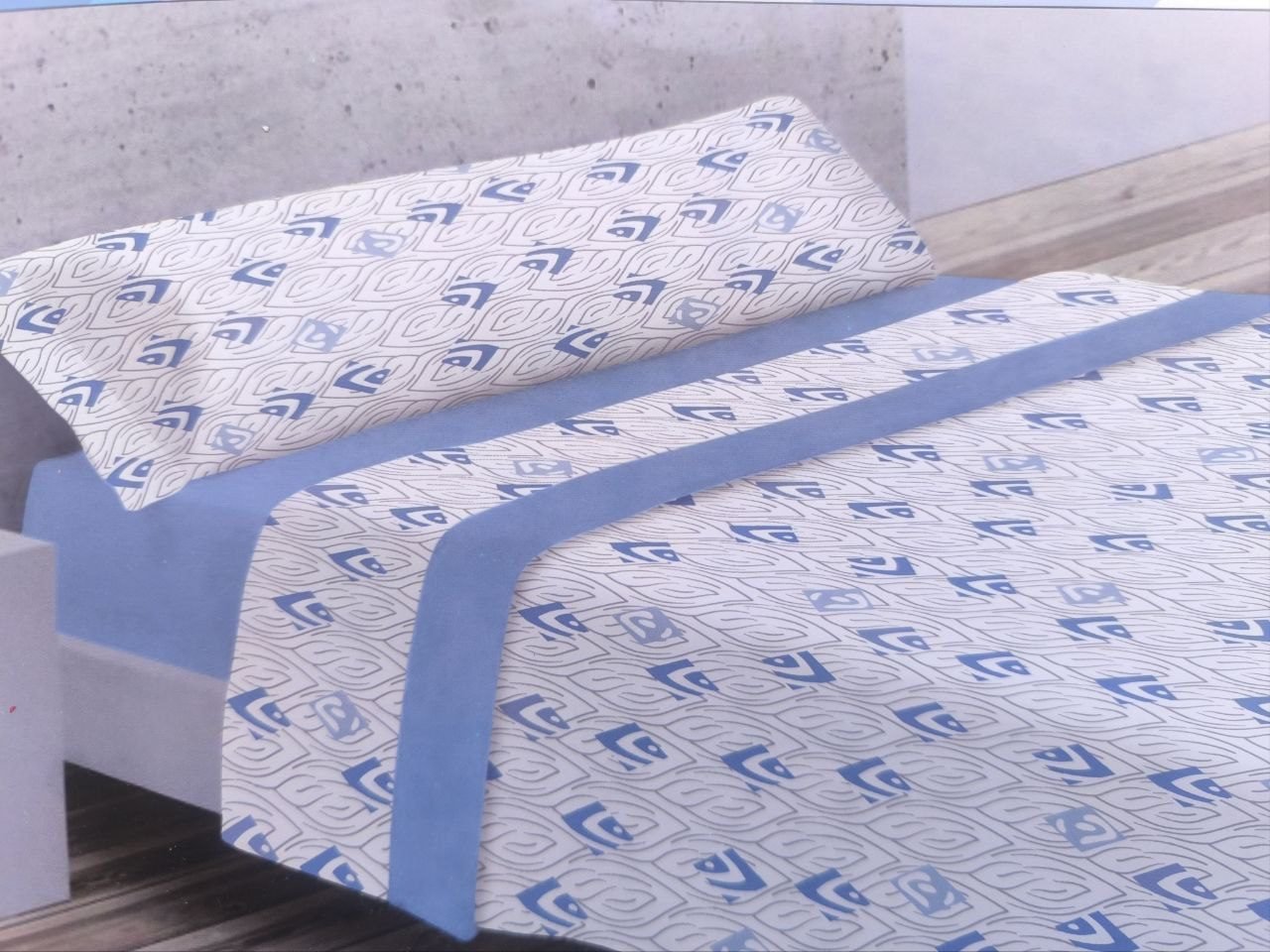 Sábanas de 150cm Coralina Térmica Premium, Ganga en Azul 220 Gramos de Invierno, Doble Perchado.