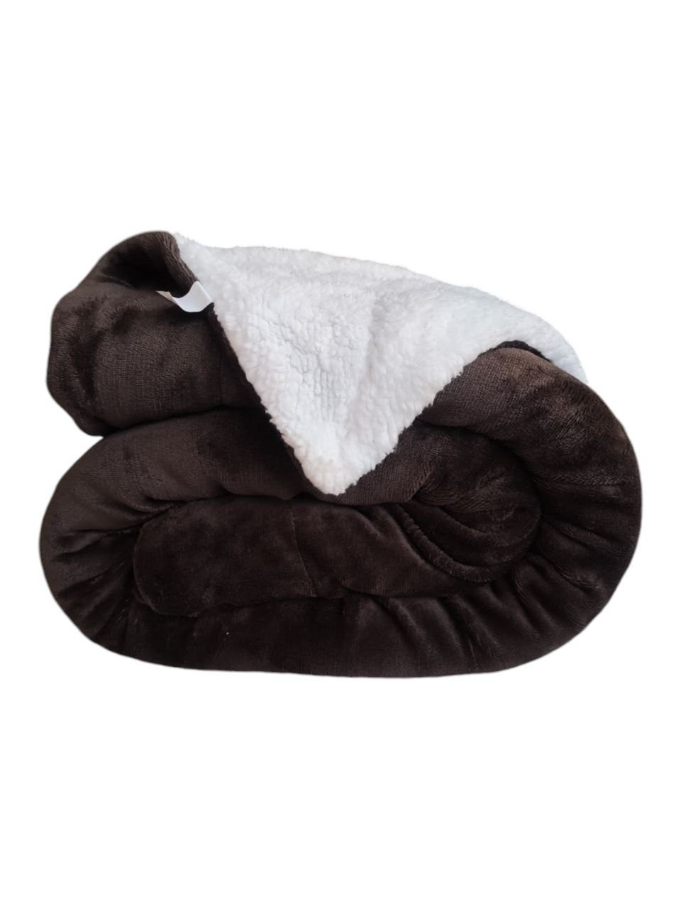 Manta sofá Gruesa invierno sedalina y borreguito polar sherpa, Marrón Aislamiento Térmico y Suavidad Extra.