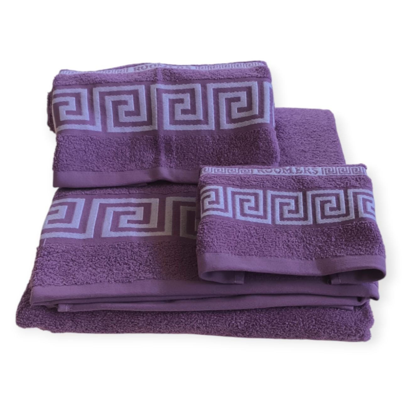 Juegos Toallas de baño algodón Portugués 500g de alta calidad set 3 - Simon en Lila gruesas y duraderas | Mercatienda.es