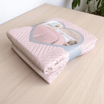 Colcha Bouti Lavada Lisa de Microfibra en Rosa Suave, Ligera y Elegante para Verano