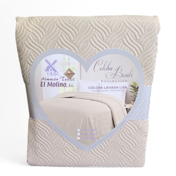 Colcha Bouti Lavada Lisa de Microfibra Suave, Ligera y Elegante para Verano En Lino