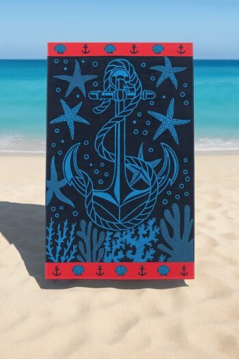 Toalla Playa XXL 180×100 cm 100 % Algodón Egipcio 700 g/m² – Doble Cara Terciopelo/Rizo.