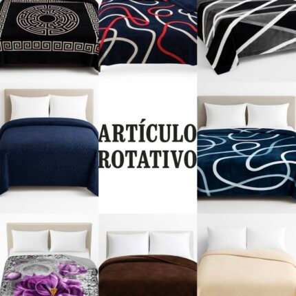 Manta Grande 220x240 cm – 1.600 g aprox. | Suave y cálida para cama o sofá |Artículo Rotativo