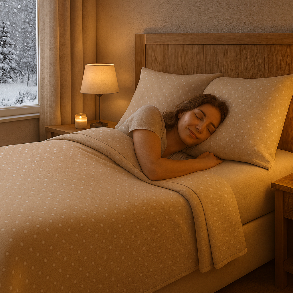 Sábanas Pirineo Catalina Beis – Invierno, Bajera 30 cm, 90–180 cm - Imagen 2