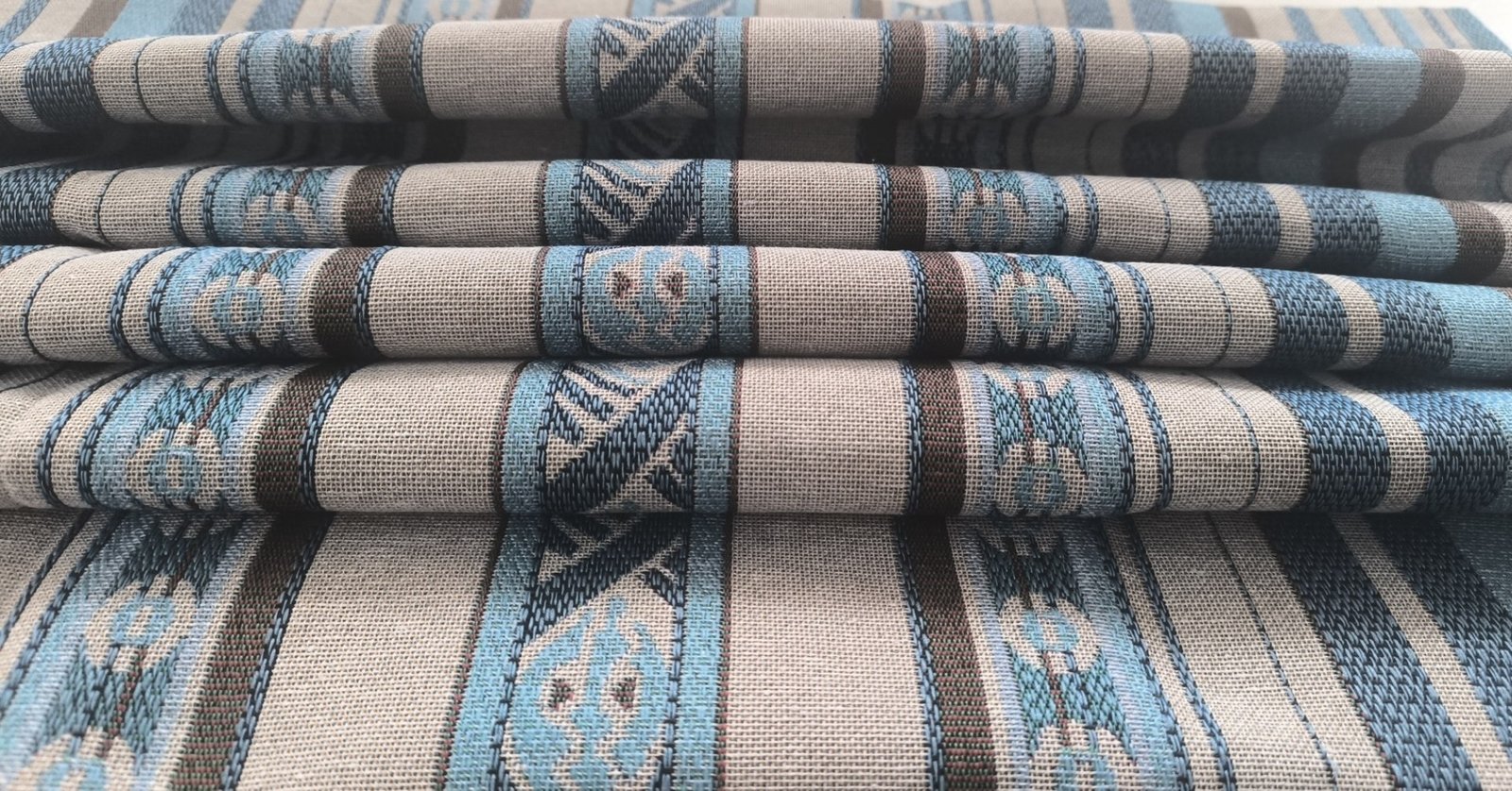 Cortina exterior Toledo Azul 140×260 cm | Jacquard - Imagen 3