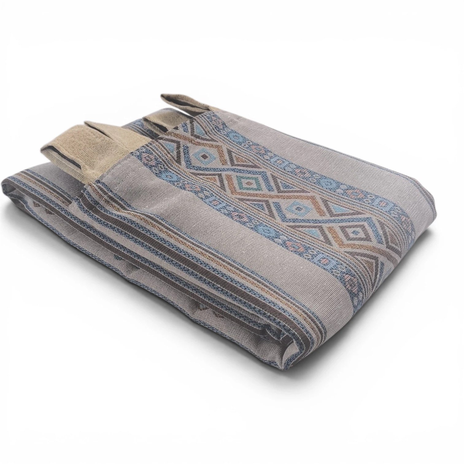 Cortina exterior Greca Azul 140×260 cm | Jacquard - Imagen 4