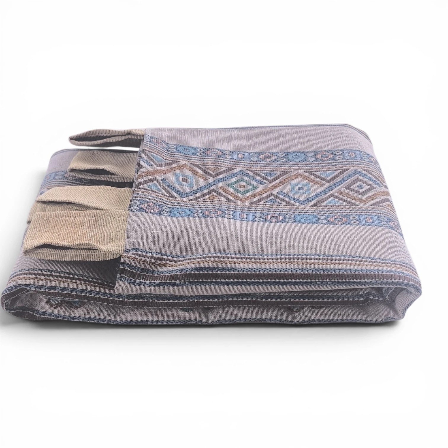 Cortina exterior Greca Azul 140×260 cm | Jacquard - Imagen 5