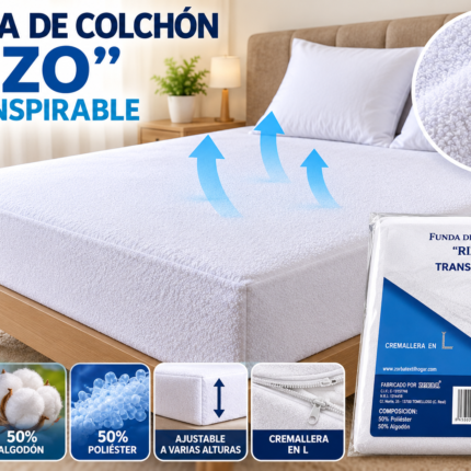 Funda de colchón Zorba Rizo transpirable con cremallera en L - imagen 1