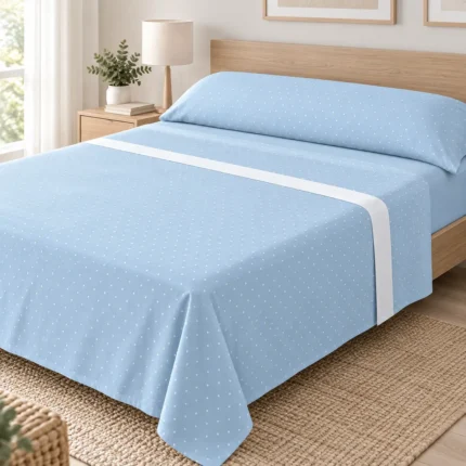 Juego de Sábanas Térmicas Pirineo Cielo Azul 120 g – Invierno 90 a 180 cm