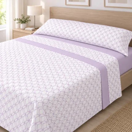 Juego de Sábanas Térmicas Pirineo Liria Malva 120 g – Invierno 90 a 180 cm