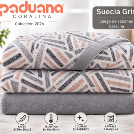 Juego de sábanas Paduana Suecia Gris coralina 2026 imagen adicional 33097