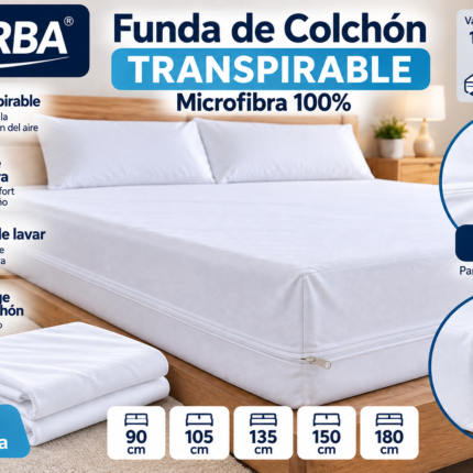 Funda de colchón Zorba microfibra 100 % transpirable con cremallera en L - imagen 1